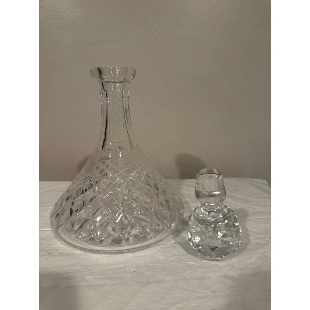 Waterford Crystal Alina  Ships Decanter Unisex OS Clear Excellent Diamond Cut